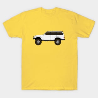 fj80 Land Cruiser white T-Shirt